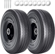 2pack 10 X 4.103.50-4 Solid Pu Run-flat Tire Wheel With 58axle Bore Hole 2.2 2pack 10 X 4.103.50-4 Solid Pu Run-flat Tire Wheel With 58axle Bore Hole 2.2
