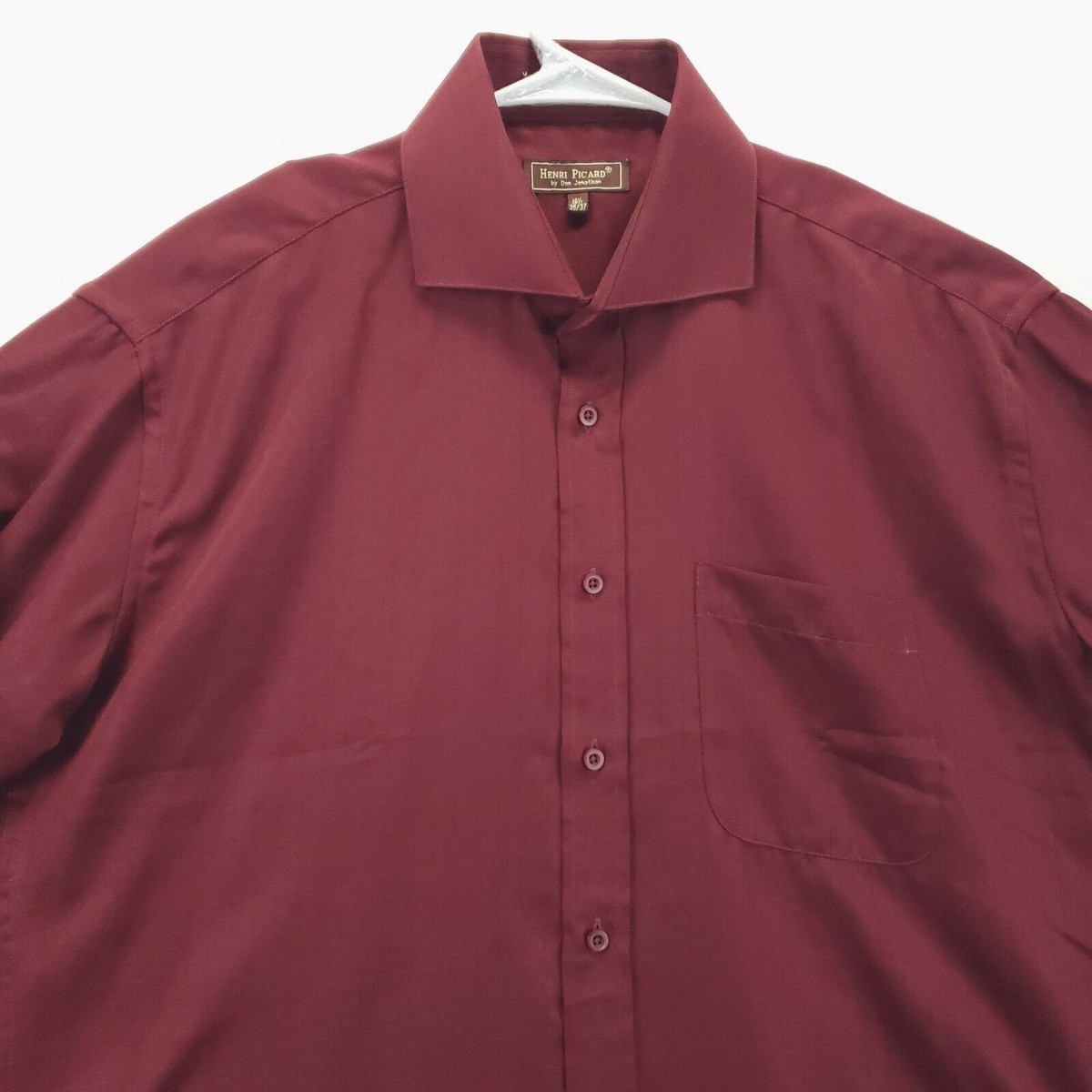 don jonathan dress shirts Henri Picard by Don Jonathan Dress Shirt Mens 16.5-36/37 Single Needle Tailoring
