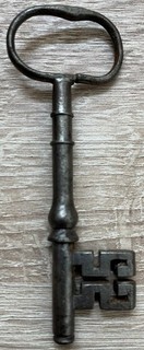 Antique vintage key probably iron or steel probably C19th perhaps older