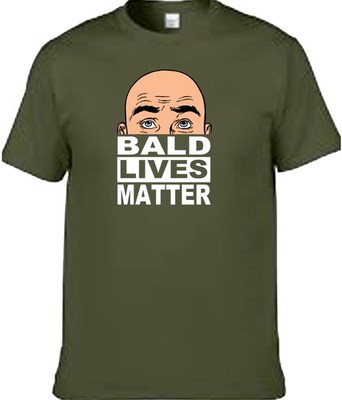 Bald Lives Matter T-Shirt lustiger Witz Herren Neuheit Geschenk Design