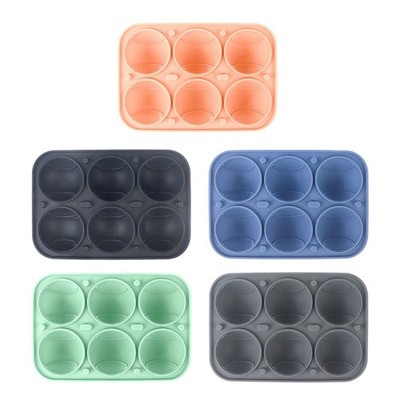 Silicone Ice Ball Maker 6 Grid Round Molds for Whiskys Juice Drink