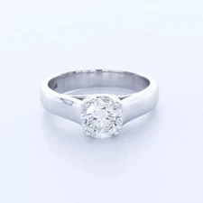 Solitaire Engagement Ring Trellis 14K Gold 1.51 CT Round Lab-Grown Diamond D SI1