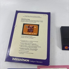 Checkers Intellivision Game Complete in Box CIB Very Good Condition