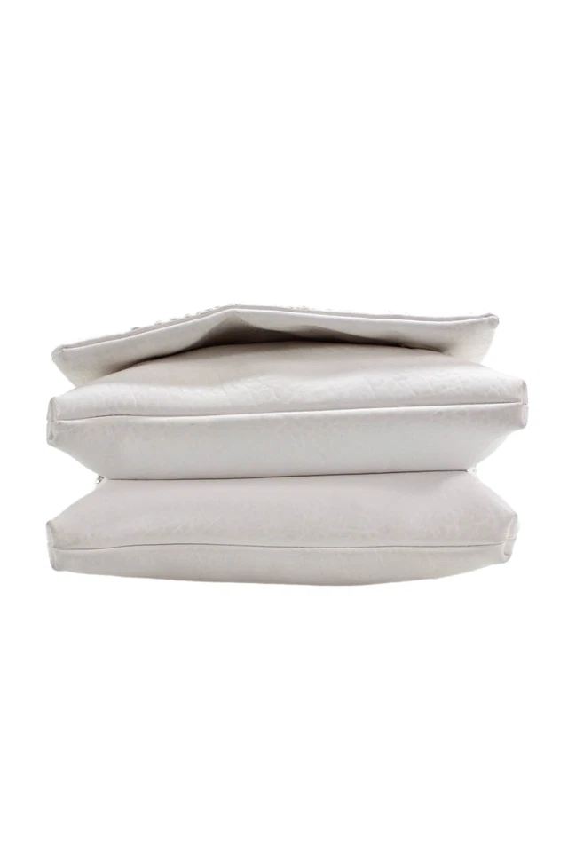 Bolso de hombro Desigual para mujer de cuero bordado con cremallera compartimento blanco Foto 4 de 4