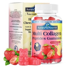 Multi Collagen Peptides Gummies, Sugar Free Hydrolyzed 5000mg Protein  Type I,...