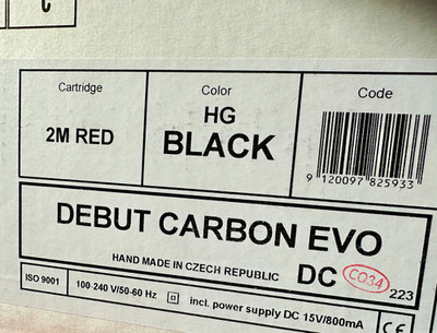 Pro-Ject Debut Carbon EVO Plattenspieler Schwarz inkl. 2M Red Tonabnehmer