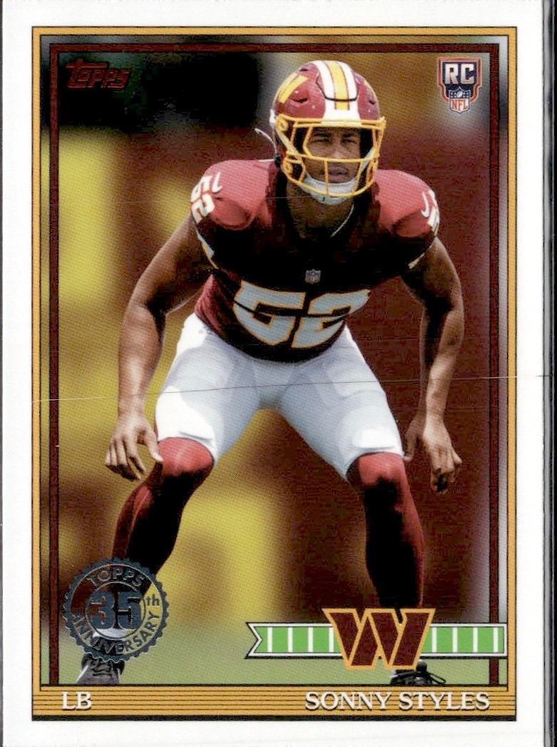 2026 Topps 35th Anniversary 91TR-47 Sonny Styles RC Rookie Commanders
