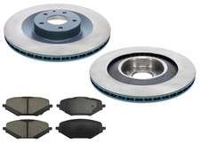 REAR Coated Disc Rotors Brake Pad Set for Mazda CX-90 PHEV & Turbo S 2024 2025