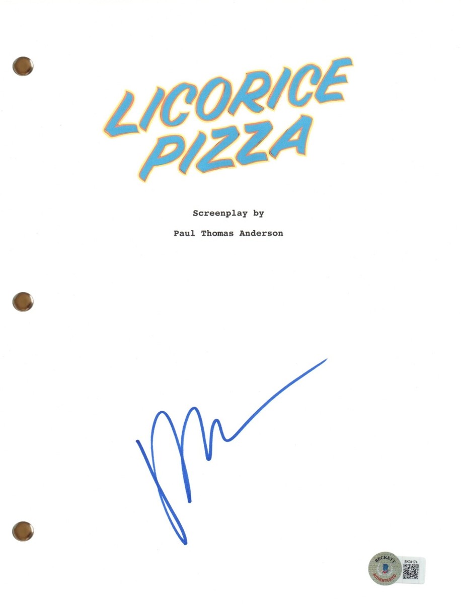 Paul Thomas Anderson LICORICE PIZZA Signed Autograph Movie Script