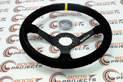 Sparco 345 Competition Black Suede Steering Wheel 350mm / 015R345MSN