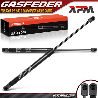 2x Gasfeder Dämpfer Motorhaube für Saab 9-3 900 II Schrägheck Coupe Cabrio