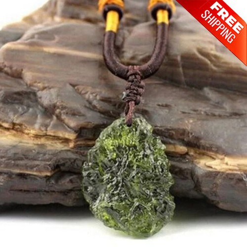 Natural Moldavite Pendant Necklace 