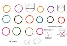 Sterling Silver Nose Ring Seamless Hoop Thin Small Tiny Ear Cartilage Tragus