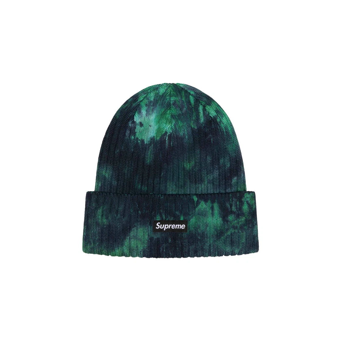 Bonnet Supreme surteint vert éclaboussures   24SS  