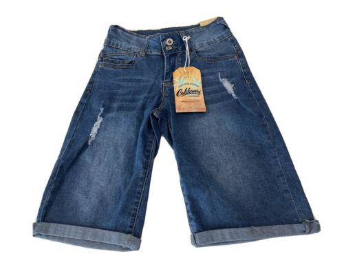 California Vintage Brand Rolled Cuff Denim Bermuda Shorts Medium Wash Size 3