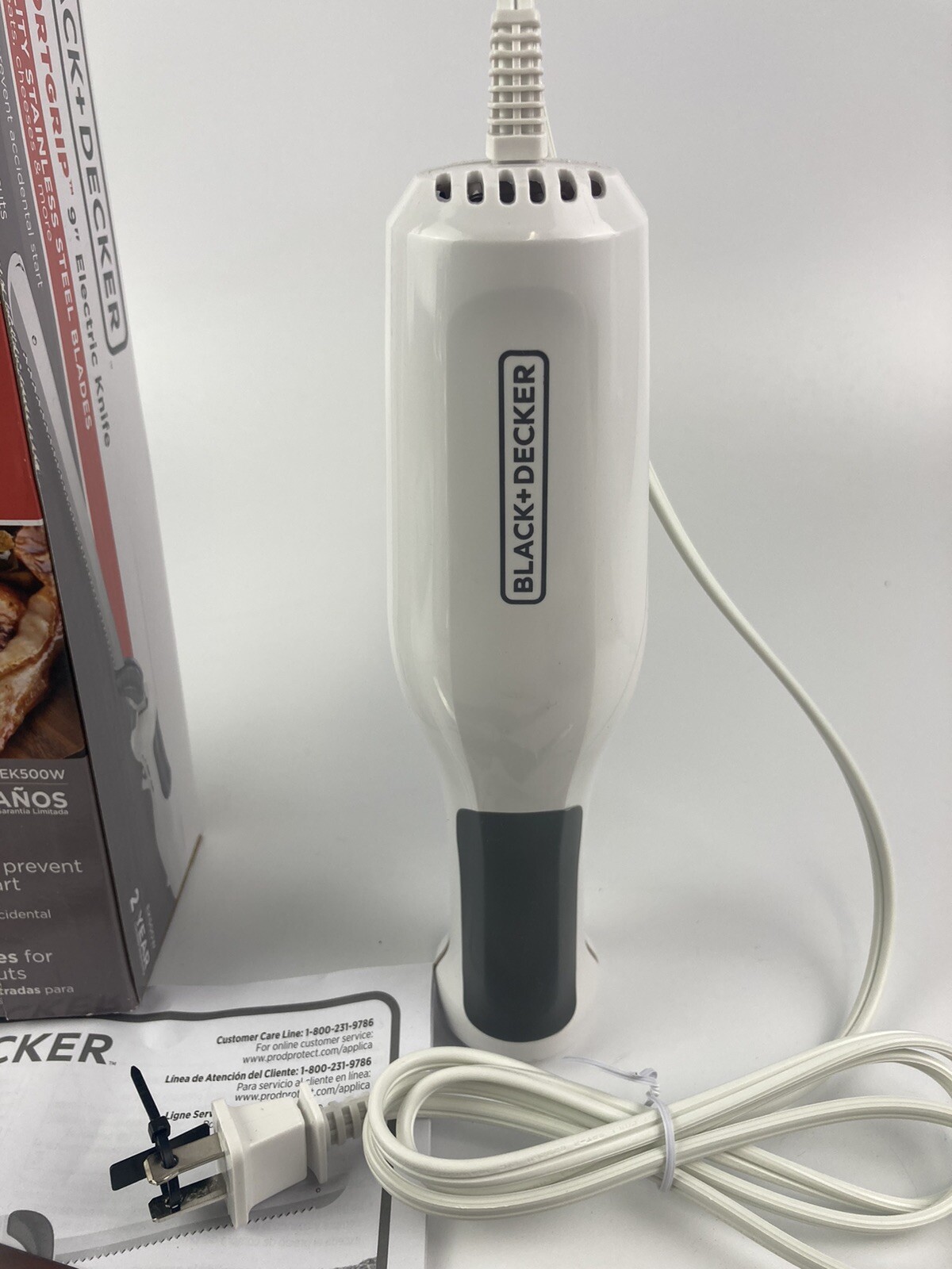 BLACK+DECKER Comfort Grip EK500WT 9” Electric Knife White