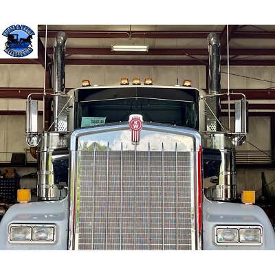 Rollin low Kenworth 8'' x 6'' reverse bowtie visor fits-aero cab models #2021