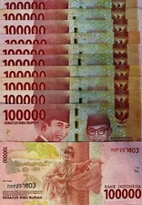 One 1 MILLION INDONESIA RUPIAH 10x 100,000 Guaranteed AUTHENTIC Verified 1000000