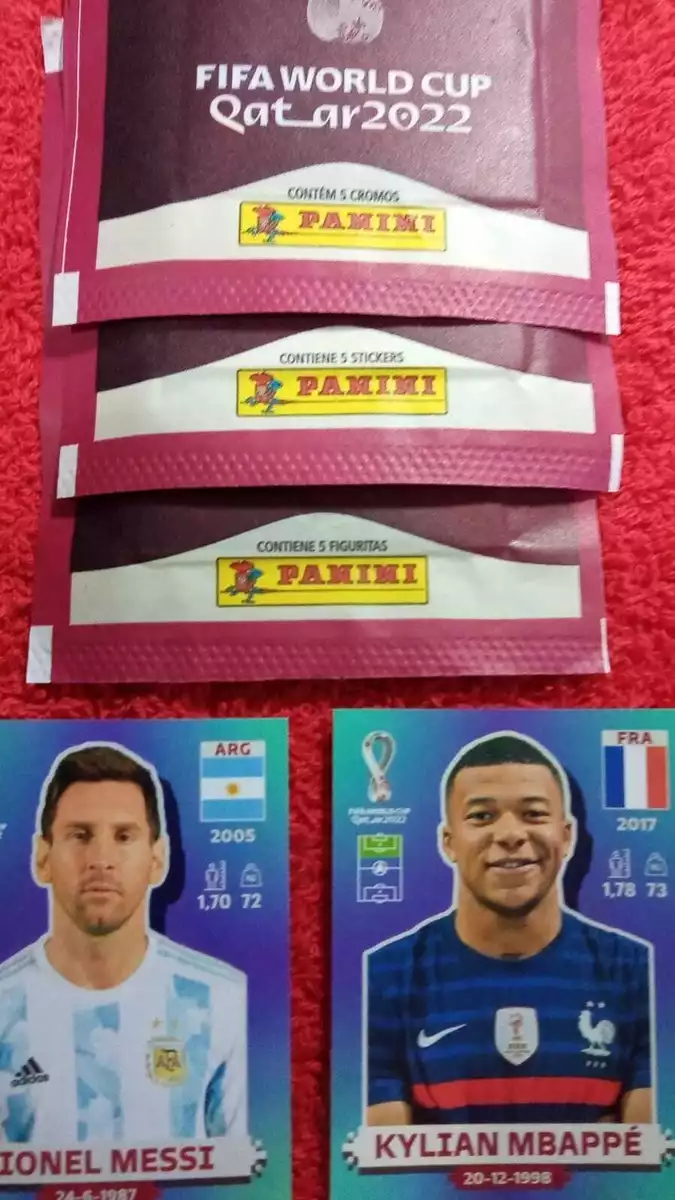 4 sticker panini catar 2022 world cup MESSI MBAPPE NEYMAR CR7