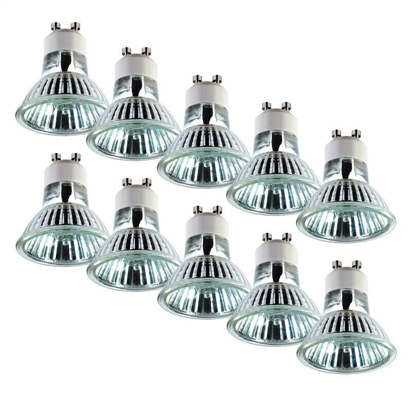 Arlec 50W 300lm Halogen GU10 Dimmable Globes Warm White 10 Pack
