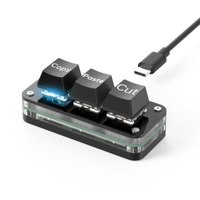 3 Tasten Mini Tastatur - Copy Paste Cut - Mechanische RGB Gaming Tastatur Pro...
