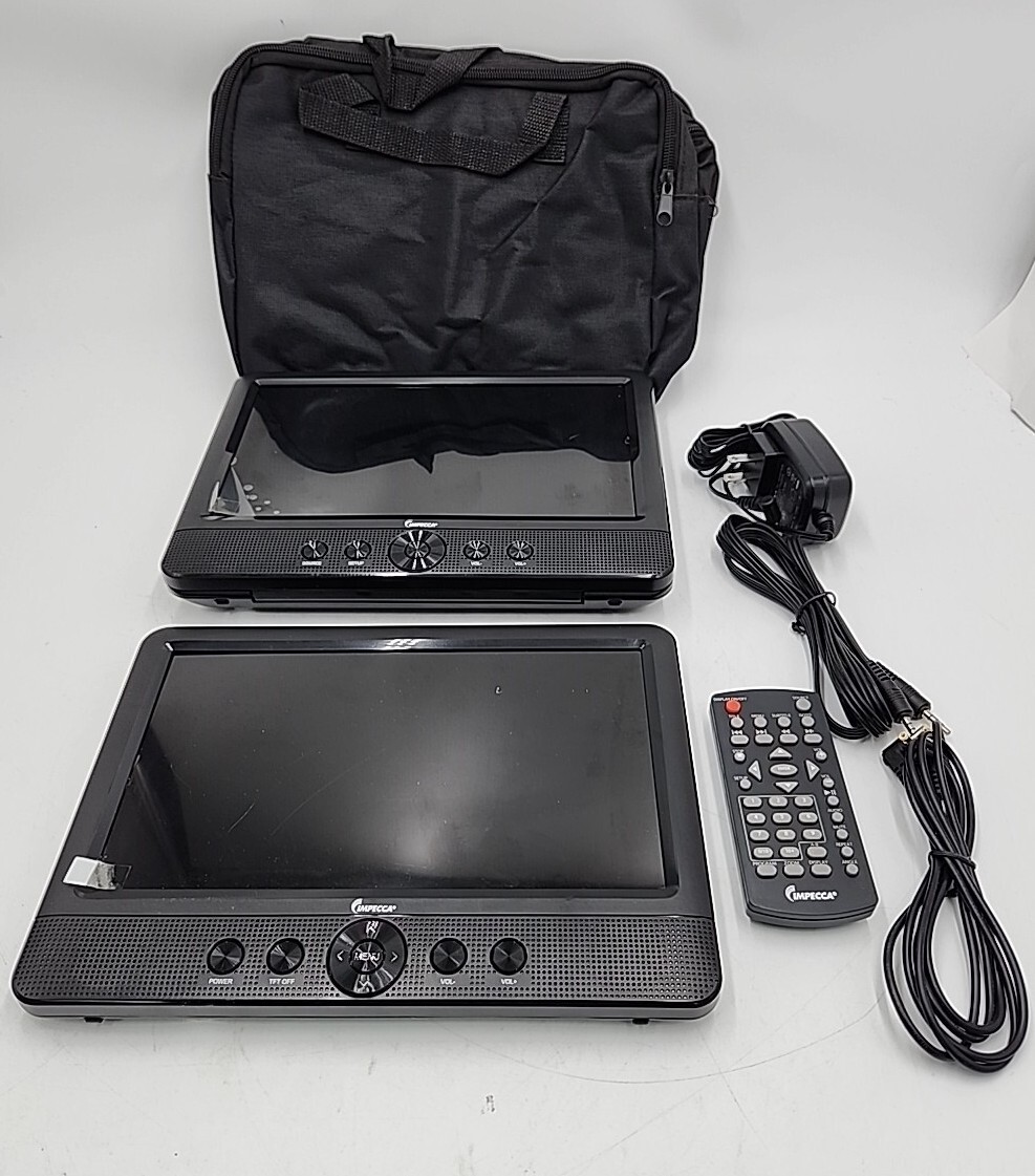 NEW Impecca 10.1" Portable Dual Screen DVD Player DVPDS-1010