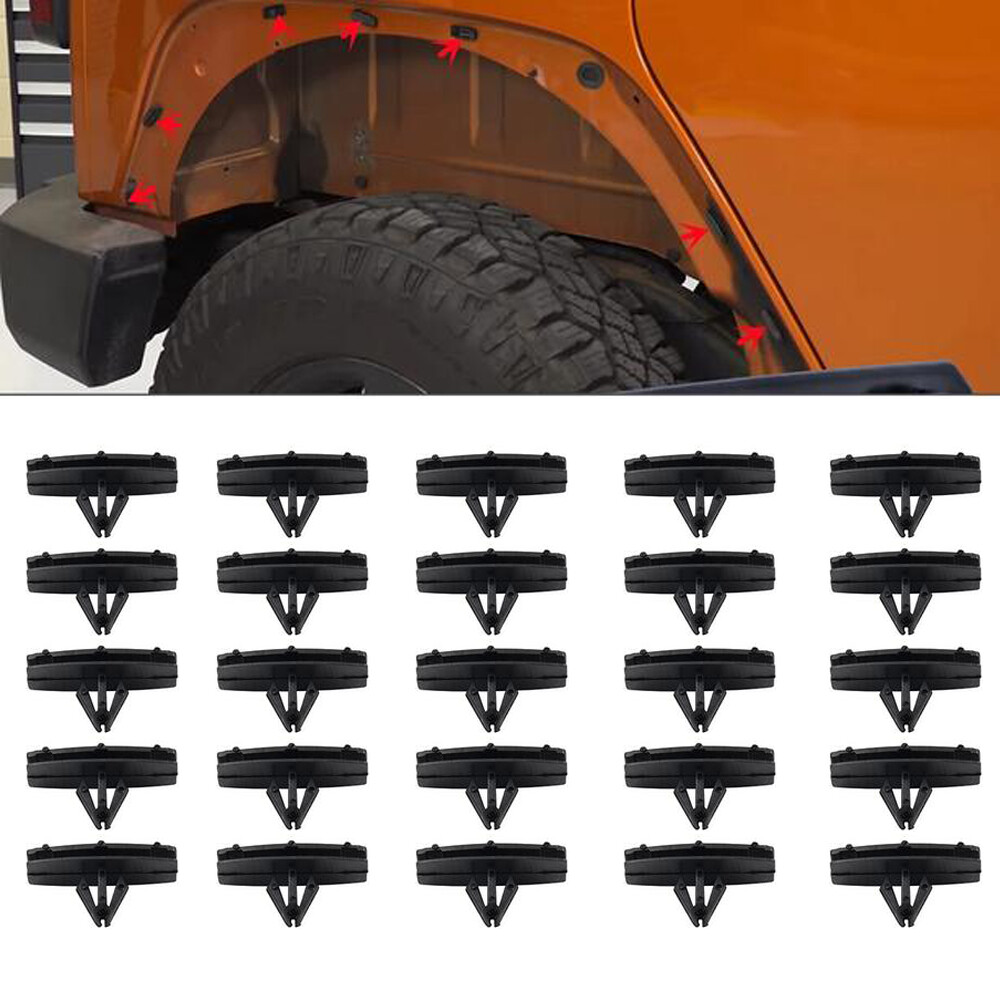 Fit For Jeep Wrangler JK 25pcs 68039280AA Fender Flare & Rocker Moulding Clips