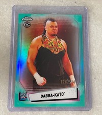 2021 Topps Chrome WWE Dabba-Kato (Commander Azeez) Aqua Refractor Rookie /150