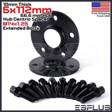 2 Pcs 10 mm BMW 5x112mm 66.6mm Hub Centric Spacer Fit 1-8/I/M/X-Series etc.