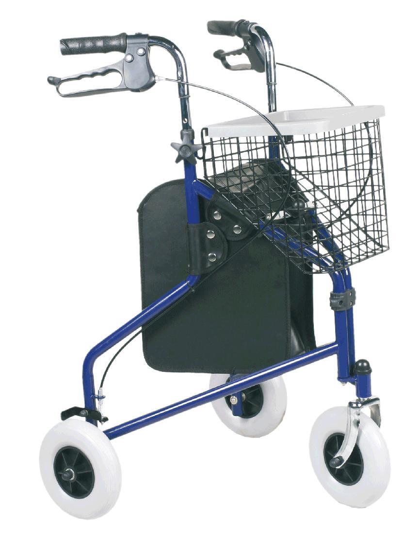 Rollator 3 Rad Gehwagen Deltarollator Wohnungsrollator Dreirad Actimo Delta Blau
