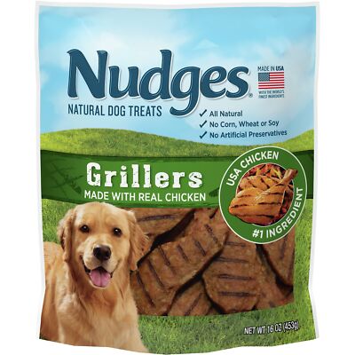 Blue Buffalo Nudges Grillers Chicken Dog Treats 16oz Natural Healthy Snacks