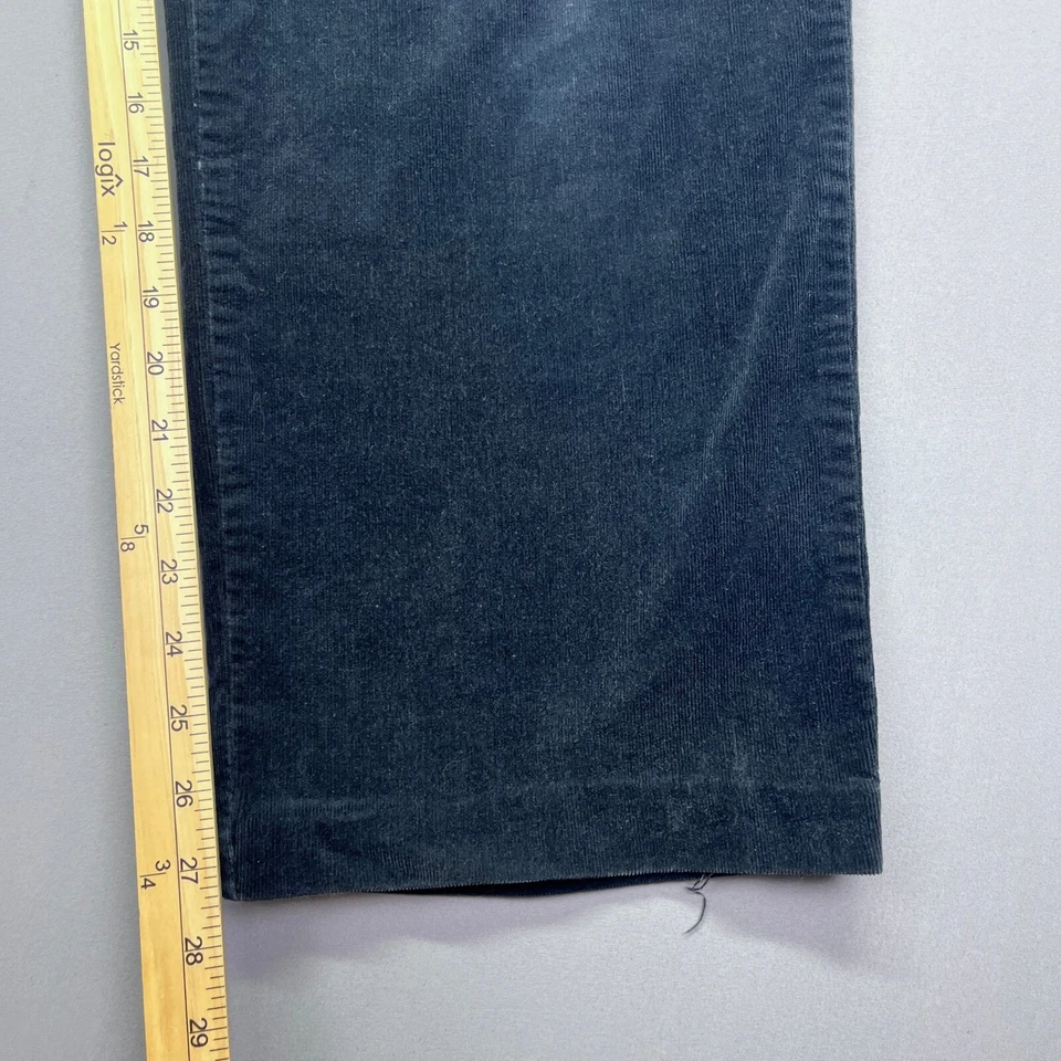 Pantalones deportivos de pana Carole Little bolsillos bordados informales negros talla 14 ajuste 33 Foto 3 de 4