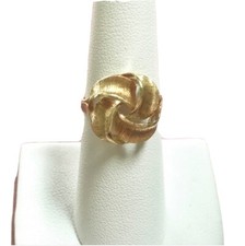 Knot Ring Is 14K Yellow Gold Made in Spain Sz...