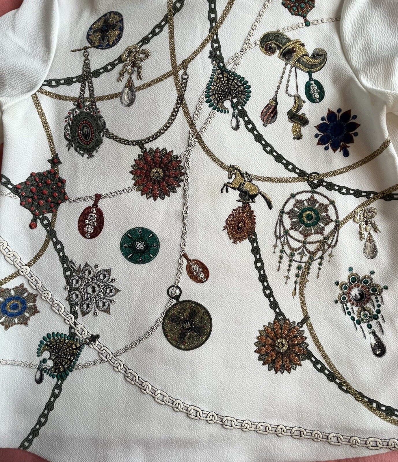 Zara Basic Elegant, Glitter, Graphic Print Polyes… - image 16