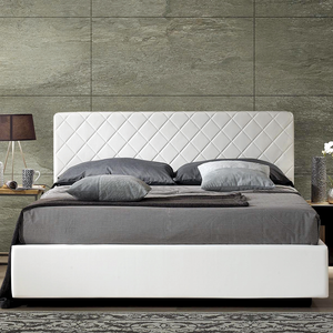 LETTO IMBOTTITO ZEUS 1 piazza e mezza IN ECOPELLE CON ...