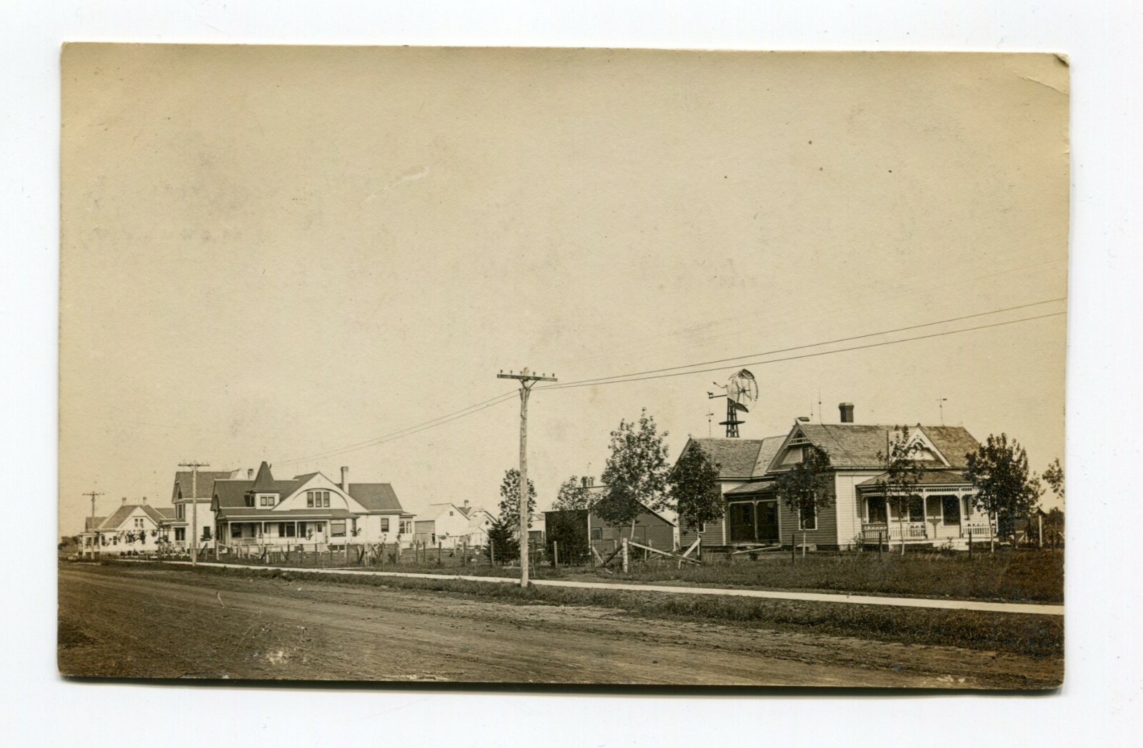 Postcard RPPC Bruning Nebraska 1910 Residence part of town Houses eBay