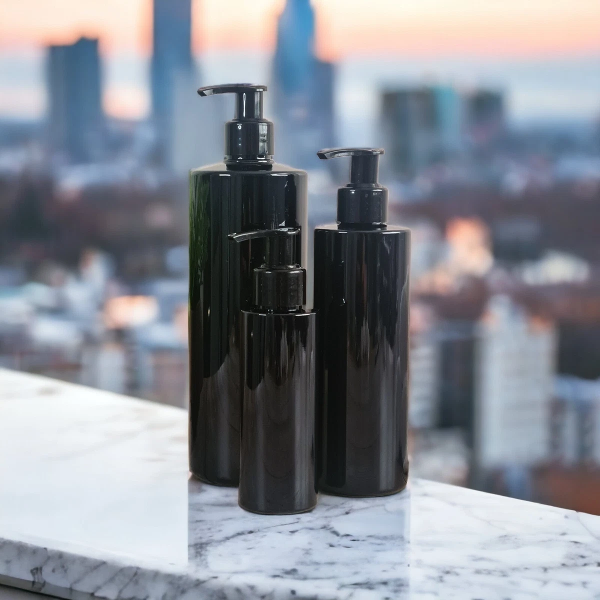 Refillable Black Plastic Mrs Hinch Soap Dispenser Bottles Black Lock up Pump