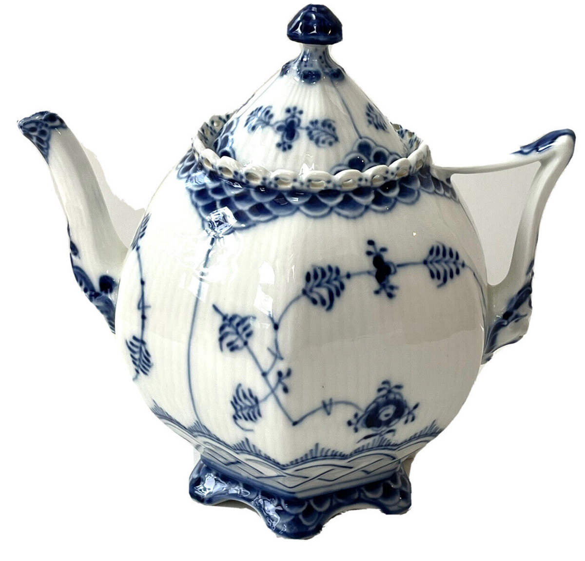 Vintage Excellent 1st Quality Royal Copenhagen Blue Fluted Full 