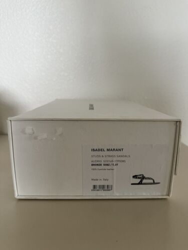 $790 Isabel Marant Women's Studs & Strass Sandals Size 37 Bronze - Picture 3 of 10