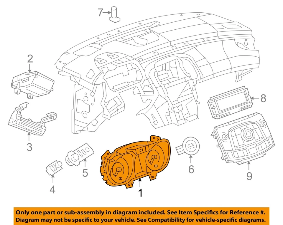 Medidor de velocímetro usado se adapta a: Buick Lacrosse MPH y KPH 2011 opt UMN ID 20932076 Foto 3 de 4