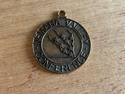 Nemaha Valley Conference FOB Medal Award Pendant 1-3/4" Kansas Vintage Sports