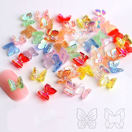 Nail Jewelry Manicure 3D Crystal Butterfly 30PCS Nail Rhinestones New Beauty - Picture 16 of 26