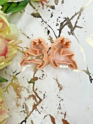 Deer 3 + mirror polymer clay cutters / christmas cutters / earrings cutters
