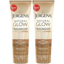 Jergens Natural Glow Daily Moisturizer Medium to Tan Skin Tones 7.5 oz (2 PACK)