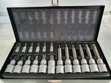 KIT CHIAVI 18 BUSSOLE TORX 1/4 1/ 2 CHIAVI A BUSSOLA IN CASSETTA T8 T60