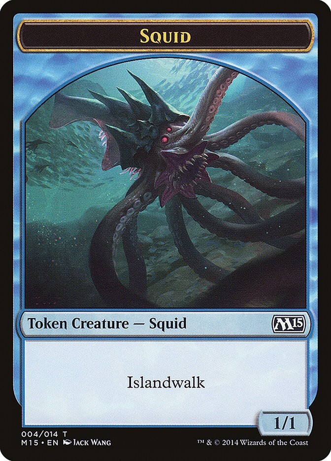 10 Token Cards - SQUID - Magic 2015 (M15) - SAME ART - Magic MTG FTG