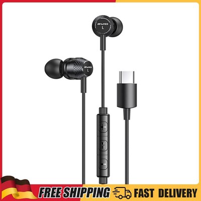 AWEI TC-5 Kabelgebundene In-Ear-Ohrhörer, USB-Typ-C-Stecker, Stereo-Kopfhörer, H