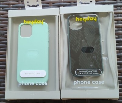 2 Pack Heyday Cases for Apple iPhone 12 mini - Snake Skin Green & Teal Green 