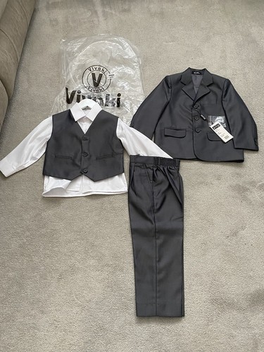 Vivaki Christening wedding 4 piece Suit Age 18-24 Months. NEW WITH TAGS New