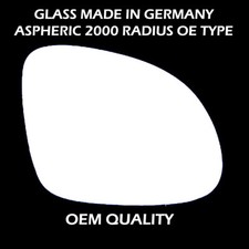 Stick On Fits Skoda Yeti 2010-2018 Door Wing Mirror Glass, Right Side Wide